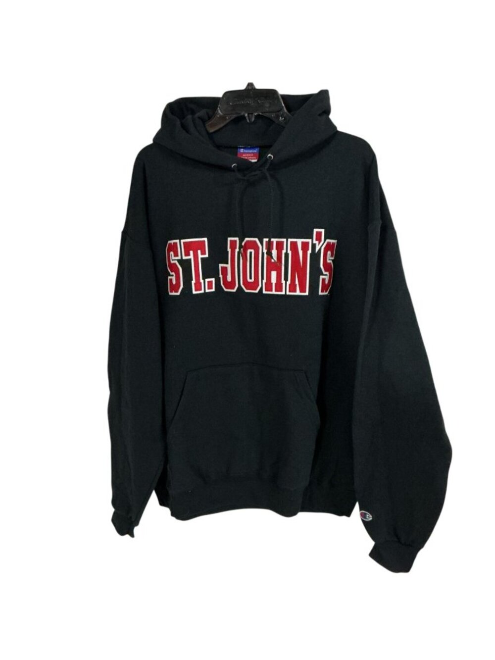 Champion XL St Johns Black Red Hoodie Sweatshirt